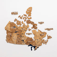 Load image into Gallery viewer, 3D Wooden Map of Canada – Oak
