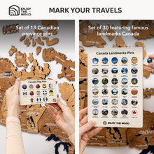 Load image into Gallery viewer, 3D Wooden Map of Canada – Oak