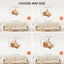 Load image into Gallery viewer, 3D Wooden Map of Canada – Oak