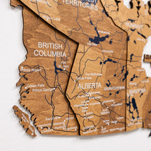 Load image into Gallery viewer, 3D Wooden Map of Canada – Oak