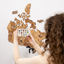 Load image into Gallery viewer, 3D Wooden Map of Canada – Oak