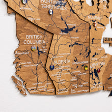 Load image into Gallery viewer, 3D Wooden Map of Canada – Oak