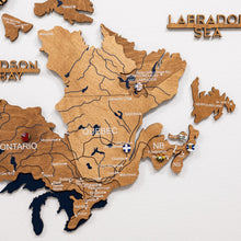 Load image into Gallery viewer, 3D Wooden Map of Canada – Oak