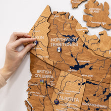 Load image into Gallery viewer, 3D Wooden Map of Canada – Oak