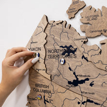 Load image into Gallery viewer, 3D Wooden Map of Canada – Terra