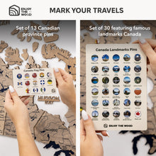 Load image into Gallery viewer, 3D Wooden Map of Canada – Terra