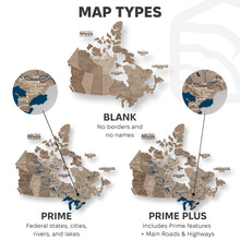 Load image into Gallery viewer, 3D Wooden Map of Canada – Terra