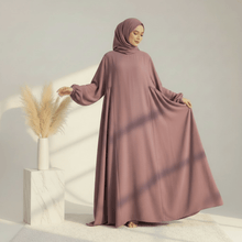 Load image into Gallery viewer, Relaxed Fit Lantern Sleeves Crepe Abaya (MA190)