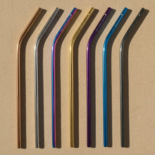 Load image into Gallery viewer, Reusable Metal Straws - Curved