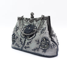 Load image into Gallery viewer, Rhinestone Rose Embroidery Beaded Vintage Clutch Bag (MAC292)