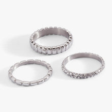 Load image into Gallery viewer, Ribbed Stacking Ring Set of 3