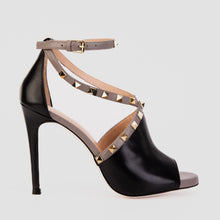Load image into Gallery viewer, The Ribnica Black Leather Ankle Strap Women Sandal