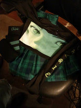 Load image into Gallery viewer, Black &amp; Green Top &amp; Skirt Set
