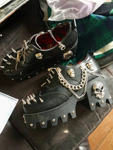 Load image into Gallery viewer, Skull Shoes With Spikes Women's