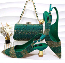 Load image into Gallery viewer, Ladies Shoes With Matching Bag Set- ED101