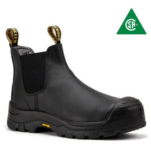 Load image into Gallery viewer, ROCKROOSTER Beaufort Men's Black 6 inch Composite Toe Pull-on Leather Work Boots VAK630
