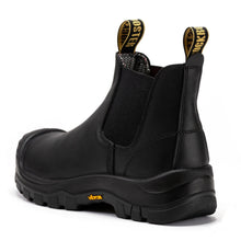 Load image into Gallery viewer, ROCKROOSTER Beaufort Men's Black 6 inch Composite Toe Pull-on Leather Work Boots VAK630