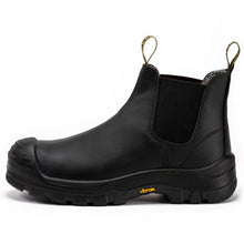 Load image into Gallery viewer, ROCKROOSTER Beaufort Men's Black 6 inch Composite Toe Pull-on Leather Work Boots VAK630