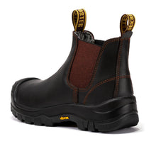 Load image into Gallery viewer, ROCKROOSTER Beaufort Men's Dark Brown 6 inch Composite Toe Pull-on Leather Work Boots VAK631