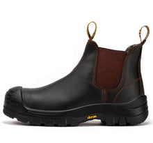 Load image into Gallery viewer, ROCKROOSTER Beaufort Men's Dark Brown 6 inch Composite Toe Pull-on Leather Work Boots VAK631