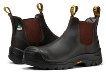 Load image into Gallery viewer, ROCKROOSTER Beaufort Men's Dark Brown 6 inch Composite Toe Pull-on Leather Work Boots VAK631