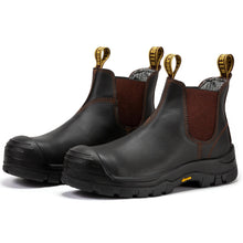 Load image into Gallery viewer, ROCKROOSTER Beaufort Men's Dark Brown 6 inch Composite Toe Pull-on Leather Work Boots VAK631