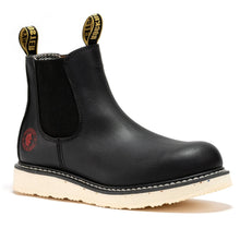 Load image into Gallery viewer, ROCKROOSTER Capitola Men's 6 inch Black Steel Toe Wedge Work Boots SAP101