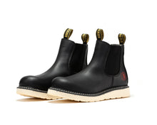Load image into Gallery viewer, ROCKROOSTER Capitola Men's 6 inch Black Steel Toe Wedge Work Boots SAP101
