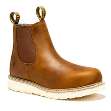 Load image into Gallery viewer, ROCKROOSTER Capitola Men's 6 inch Brown Wedge Work Boots SAP102