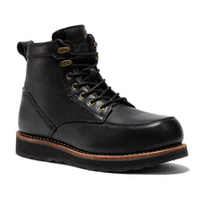 Load image into Gallery viewer, ROCKROOSTER Edgewood Men's 6 Inch Black Steel Toe Wedge Work Boots SAP610BK