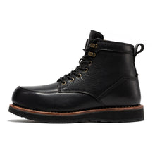 Load image into Gallery viewer, ROCKROOSTER Edgewood Men's 6 Inch Black Steel Toe Wedge Work Boots SAP610BK