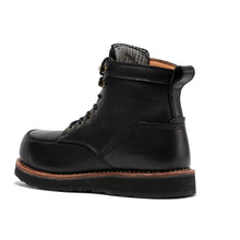 Load image into Gallery viewer, ROCKROOSTER Edgewood Men's 6 Inch Black Steel Toe Wedge Work Boots SAP610BK