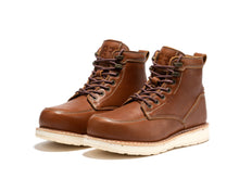 Load image into Gallery viewer, ROCKROOSTER Edgewood Men's 6 Inch Black Steel Toe Wedge Work Boots SAP610BK