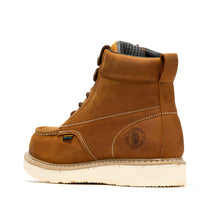 Load image into Gallery viewer, ROCKROOSTER Edgewood Men's 6 inch Brown steel toe waterproof wedge work boots SAP858