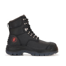 Load image into Gallery viewer, ROCKROOSTER Kensington Black 7 inch Zip-sided Steel Toe Leather Work Boots AK245Z