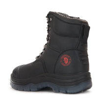 Load image into Gallery viewer, ROCKROOSTER Kensington Black 7 inch Zip-sided Steel Toe Leather Work Boots AK245Z
