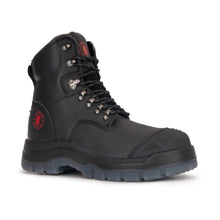 Load image into Gallery viewer, ROCKROOSTER Kensington Black 7 inch Zip-sided Steel Toe Leather Work Boots AK245Z