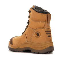 Load image into Gallery viewer, ROCKROOSTER Kimberly Tan 7 inch Zip-sided Steel Toe Leather Work Boots AK232Z