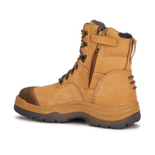 Load image into Gallery viewer, ROCKROOSTER Kimberly Tan 7 inch Zip-sided Steel Toe Leather Work Boots AK232Z