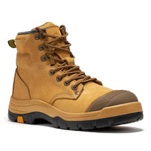 Load image into Gallery viewer, ROCKROOSTER Madison Tan 6 inch Zip-sided Steel Toe Leather Work Boots AK052