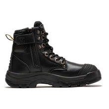Load image into Gallery viewer, ROCKROOSTER Madison Tan 6 inch Zip-sided Steel Toe Leather Work Boots AK052