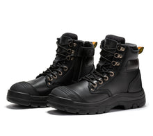 Load image into Gallery viewer, ROCKROOSTER Madison Tan 6 inch Zip-sided Steel Toe Leather Work Boots AK052