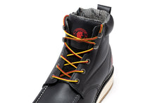 Load image into Gallery viewer, ROCKROOSTER Magnolia Men's 6 inch Black Soft Toe Zip Sided Wedge Work Boots SAP310