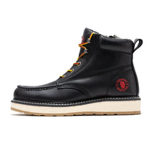 Load image into Gallery viewer, ROCKROOSTER Magnolia Men's 6 inch Black Soft Toe Zip Sided Wedge Work Boots SAP310
