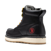 Load image into Gallery viewer, ROCKROOSTER Magnolia Men's 6 inch Black Soft Toe Zip Sided Wedge Work Boots SAP310