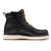 Load image into Gallery viewer, ROCKROOSTER Magnolia Men's 6 inch Black Soft Toe Zip Sided Wedge Work Boots SAP310
