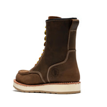Load image into Gallery viewer, ROCKROOSTER Mantua Men's 8 inch Dark Brown Soft Toe Wedge Work Boots SAP308