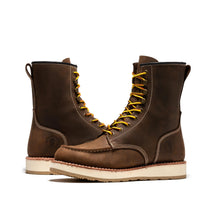 Load image into Gallery viewer, ROCKROOSTER Mantua Men's 8 inch Dark Brown Soft Toe Wedge Work Boots SAP308