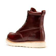 Load image into Gallery viewer, ROCKROOSTER Norwood Cherry Brown Men's 6 inch Soft Toe Wedge Work Boots SAP600