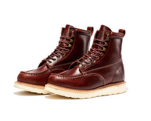 Load image into Gallery viewer, ROCKROOSTER Norwood Cherry Brown Men's 6 inch Soft Toe Wedge Work Boots SAP600